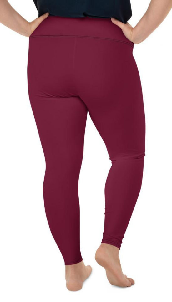 Wine Burgundy Plus Size Leggings