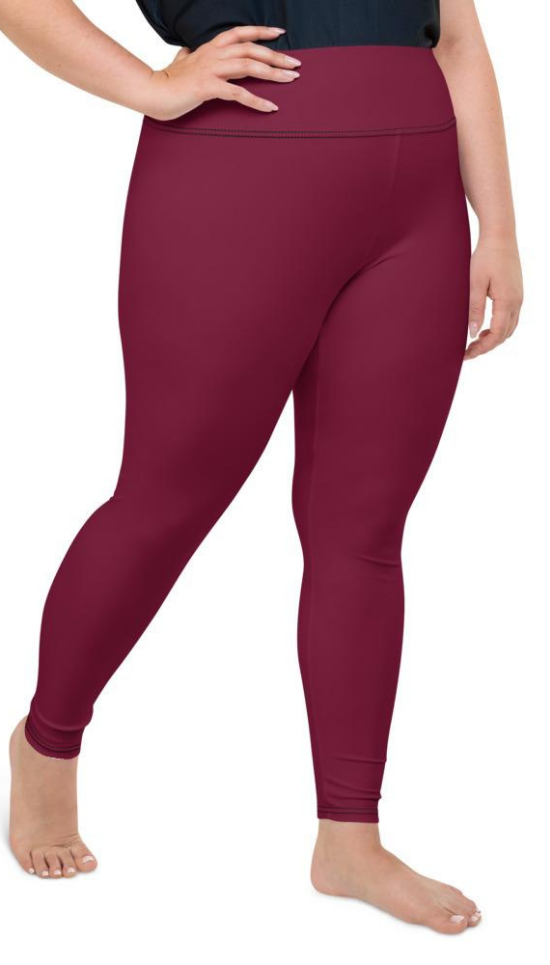 Wine Burgundy Plus Size Leggings