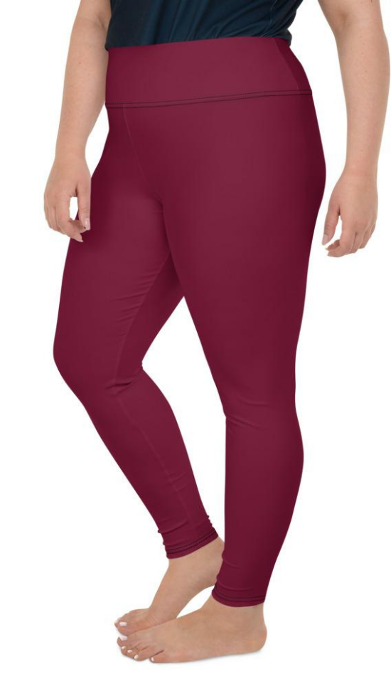 Wine Burgundy Plus Size Leggings