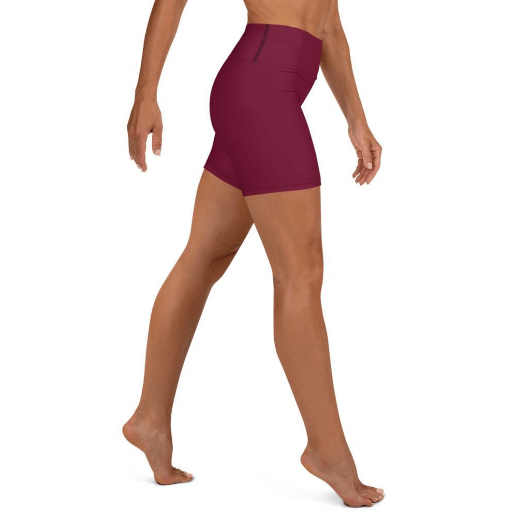 Wine Burgundy Yoga Shorts