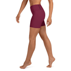 Wine Burgundy Yoga Shorts
