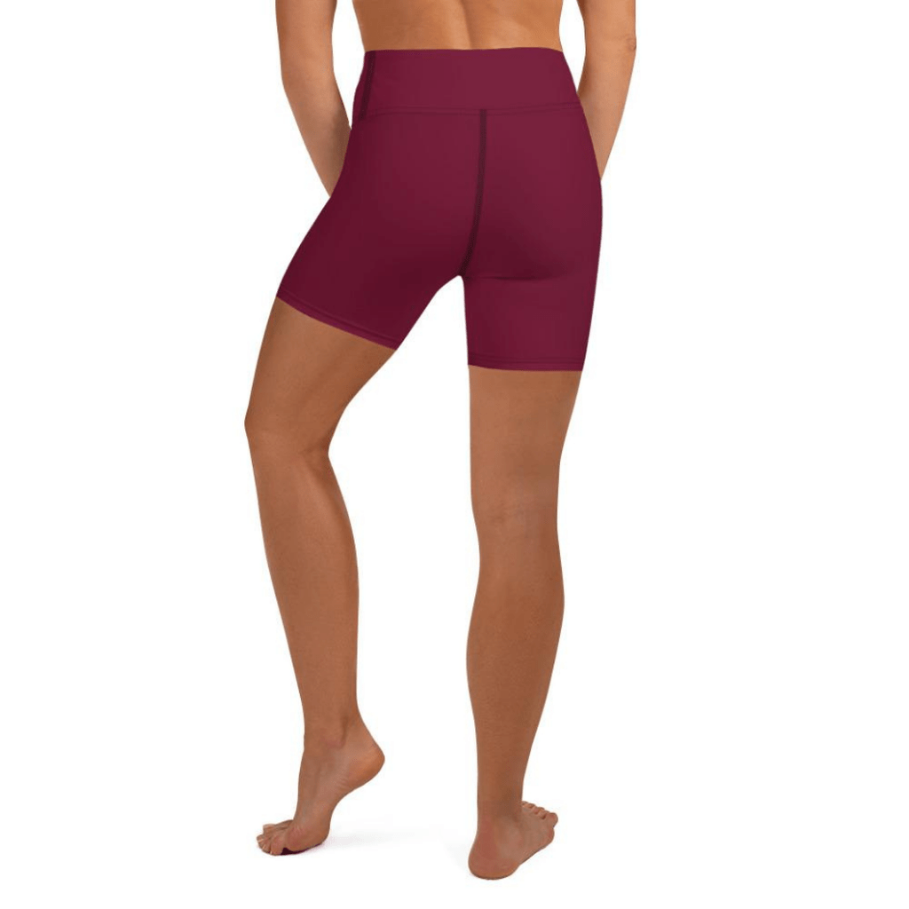Wine Burgundy Yoga Shorts