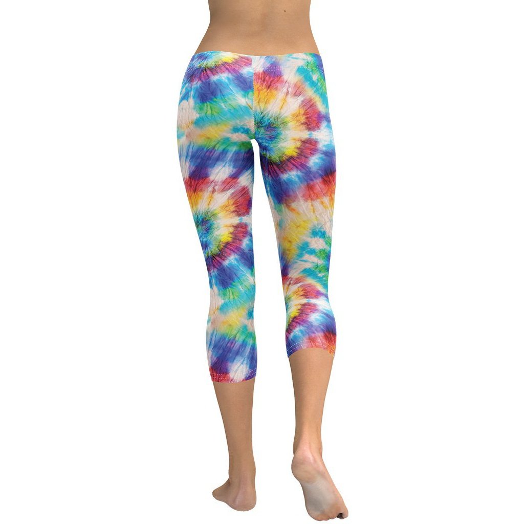 Wrinkled Effect Tie Dye Capris