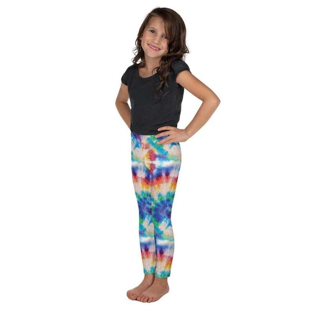 Wrinkled Effect Tie Dye Kid's Leggings