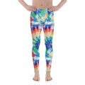 Wrinkled Effect Tie Dye Men's Leggings