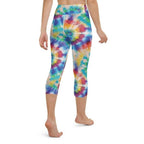 Wrinkled Effect Tie Dye Yoga Capris