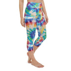 Wrinkled Effect Tie Dye Yoga Capris