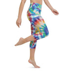 Wrinkled Effect Tie Dye Yoga Capris