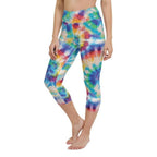 Wrinkled Effect Tie Dye Yoga Capris