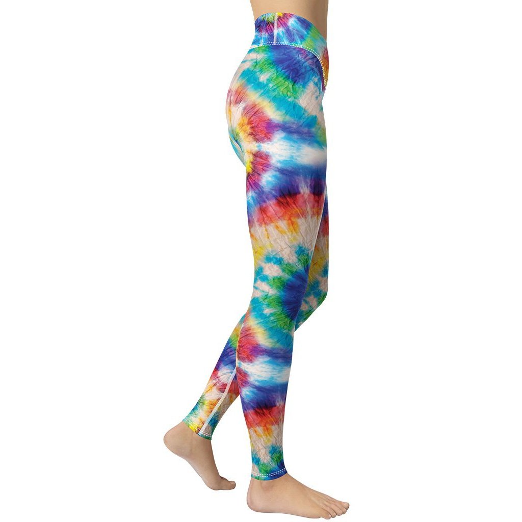 Wrinkled Effect Tie Dye Yoga Leggings