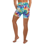 Wrinkled Effect Tie Dye Yoga Shorts