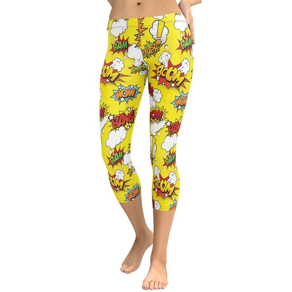 Yellow Pop Art Capris