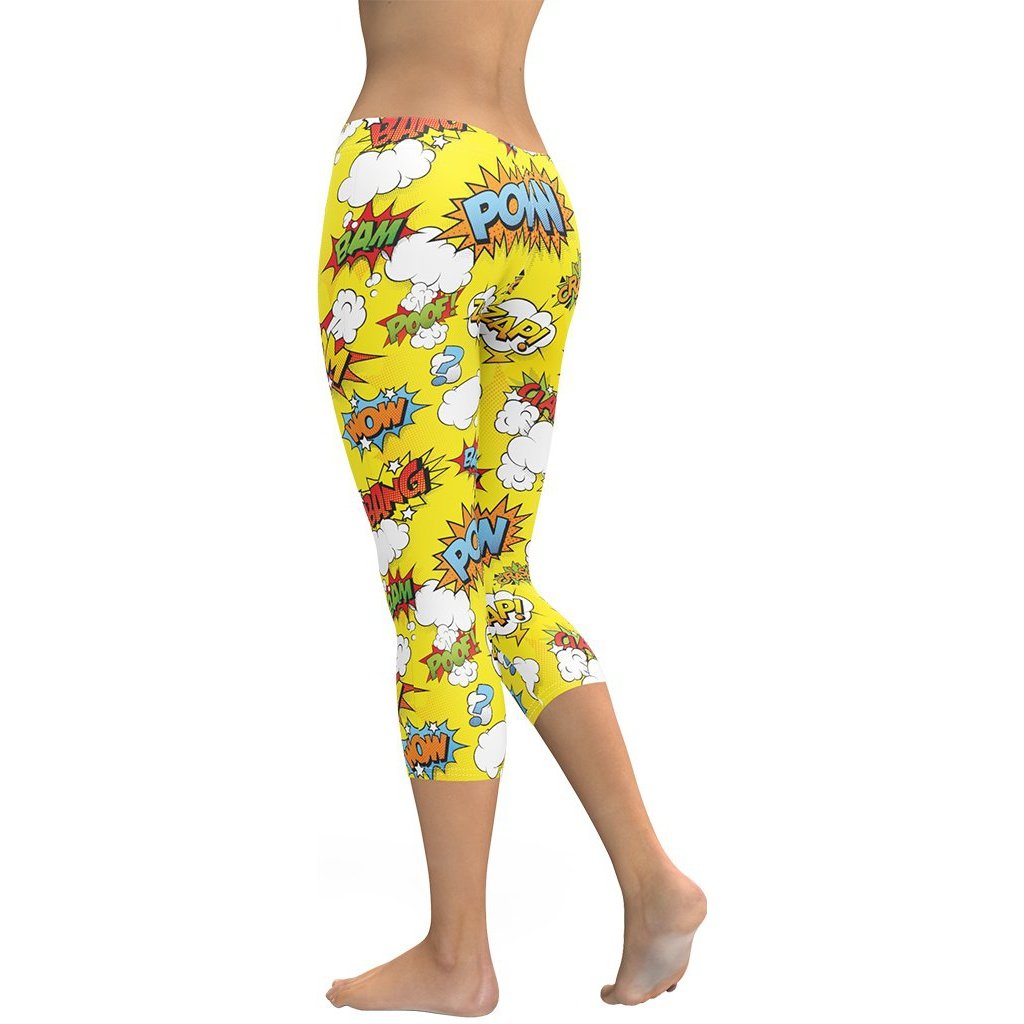Yellow Pop Art Capris