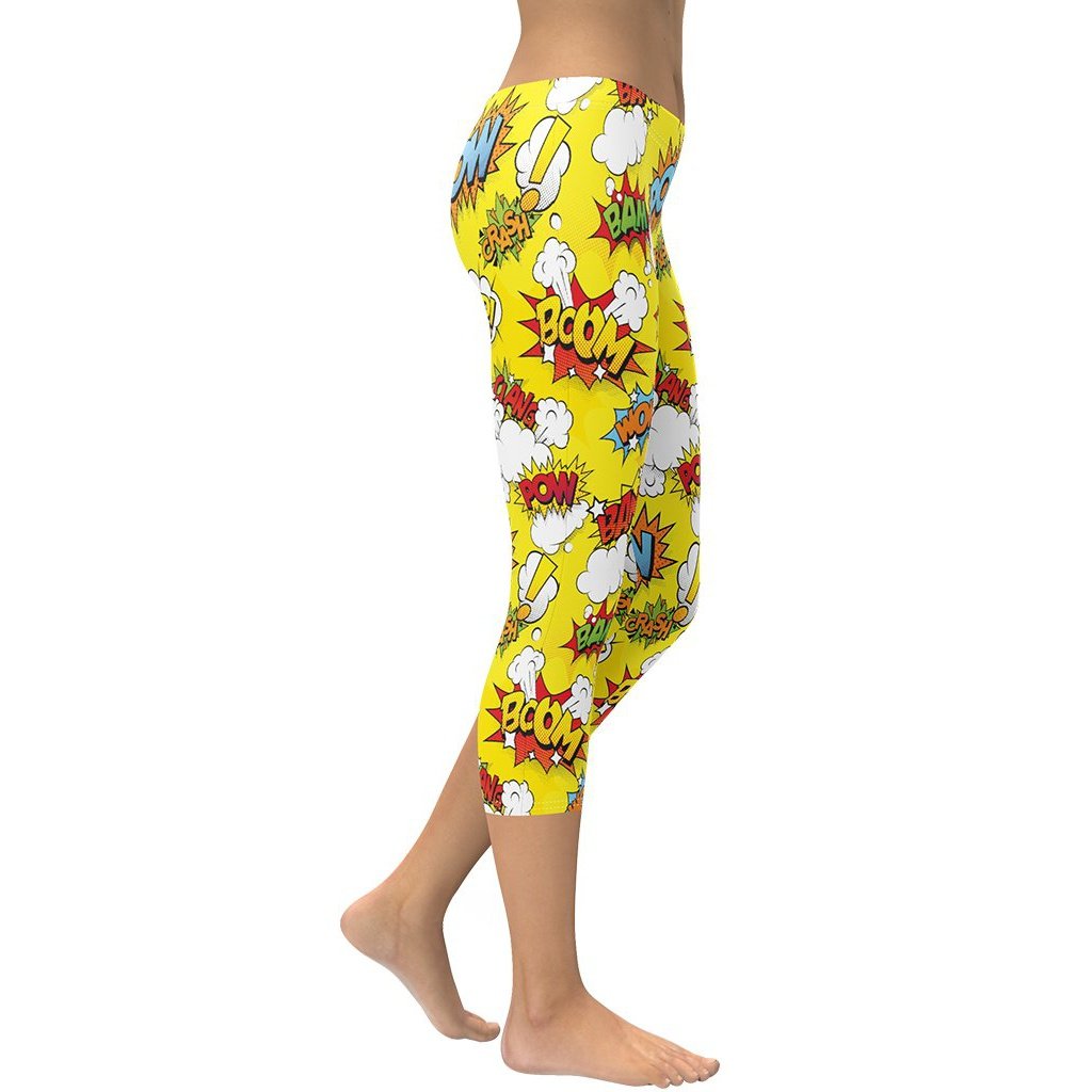 Yellow Pop Art Capris