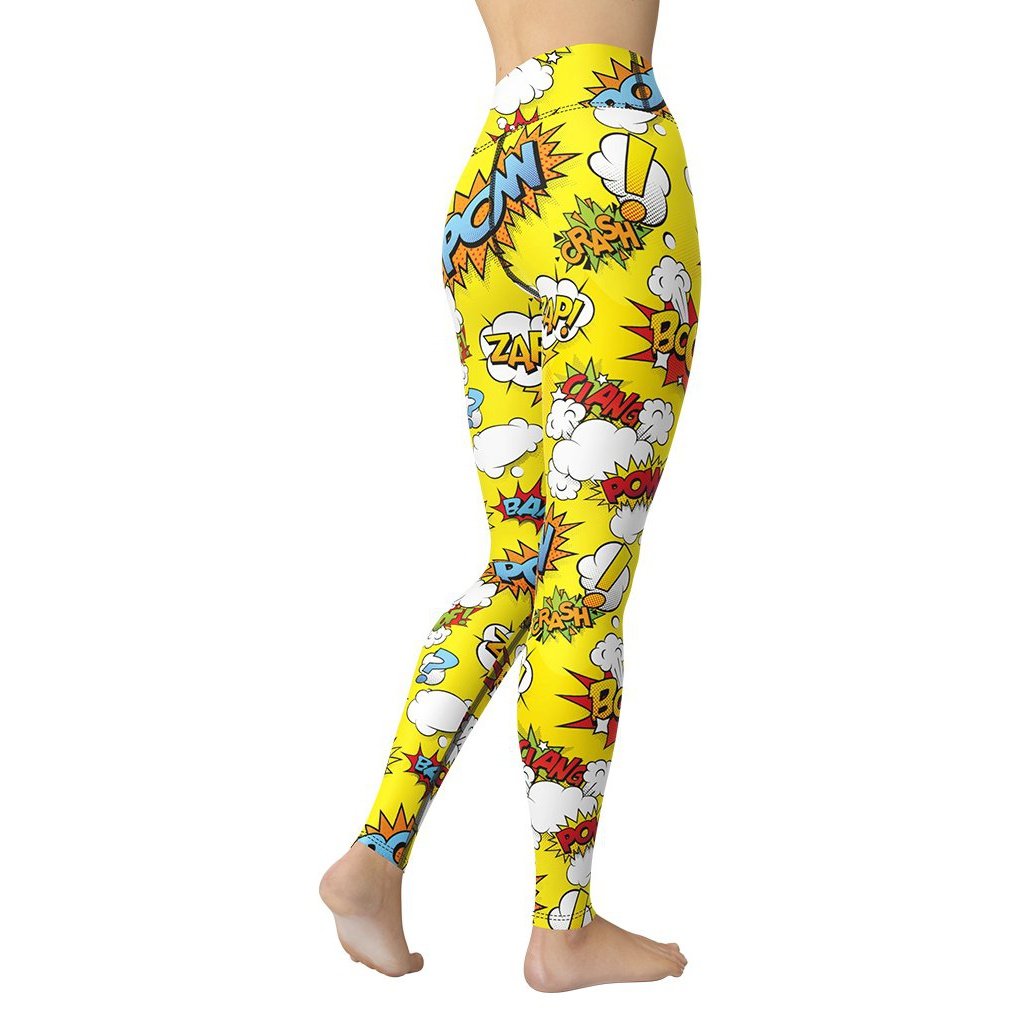 Yellow Pop Art Yoga Leggings