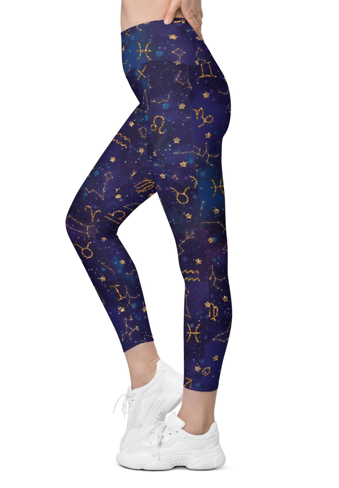Zodiac Signs Leggings With Pockets