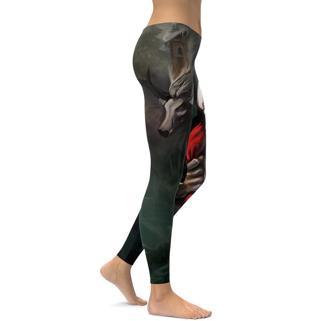 Zombie Santa Leggings - FiercePulse - Premium Workout Leggings - Yoga Pants