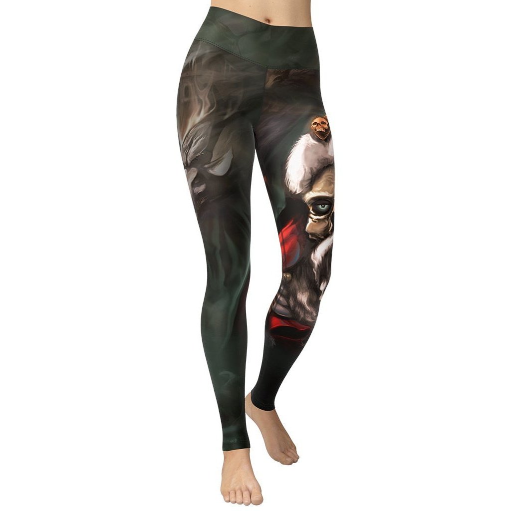 Zombie Santa Yoga Leggings - FiercePulse - Premium Workout Leggings - Yoga Pants